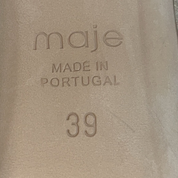 Maje women’s Beige Suede Ankle Booties size 39 US 8.5 - Picture 9 of 9